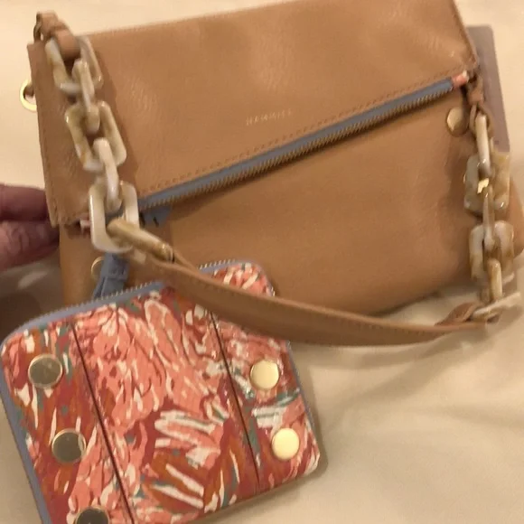 HAMMITT DILLON SMALL CLUTCH/SHOULDER/CB Garden Party Pink + 5 NORTH WALLET NWT - Picture 2 of 16